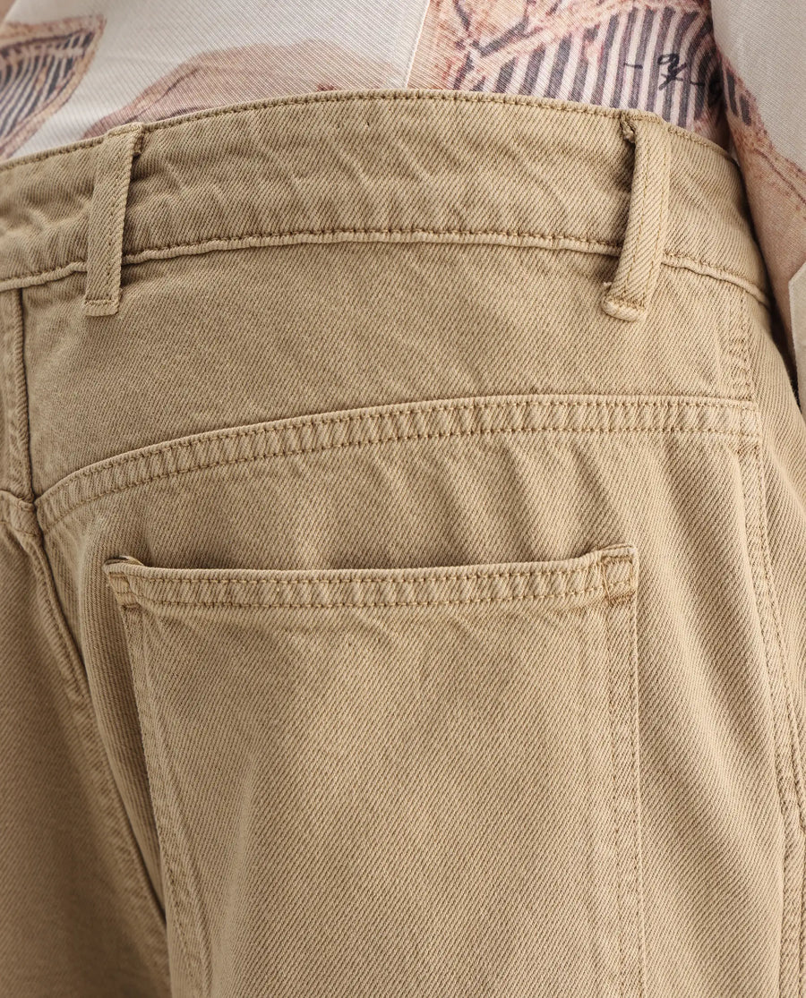Rare Rabbit Men's Klop Beige Cotton Plain Carpenter Fit Jeans