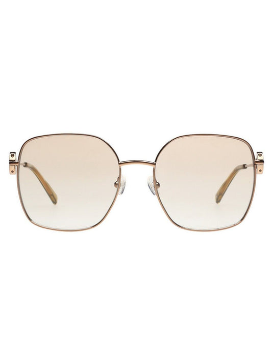 Tommy Hilfiger Women Grey Lens & Gold-Toned Square Sunglasses with