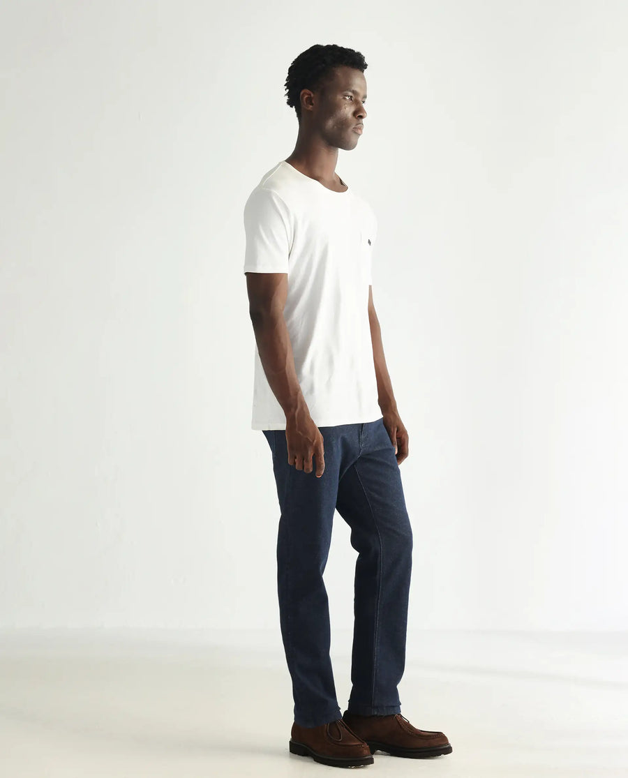 Rare Rabbit Men's Lyon Dark Navy Cotton Plain Hawk Slim Fit Jeans