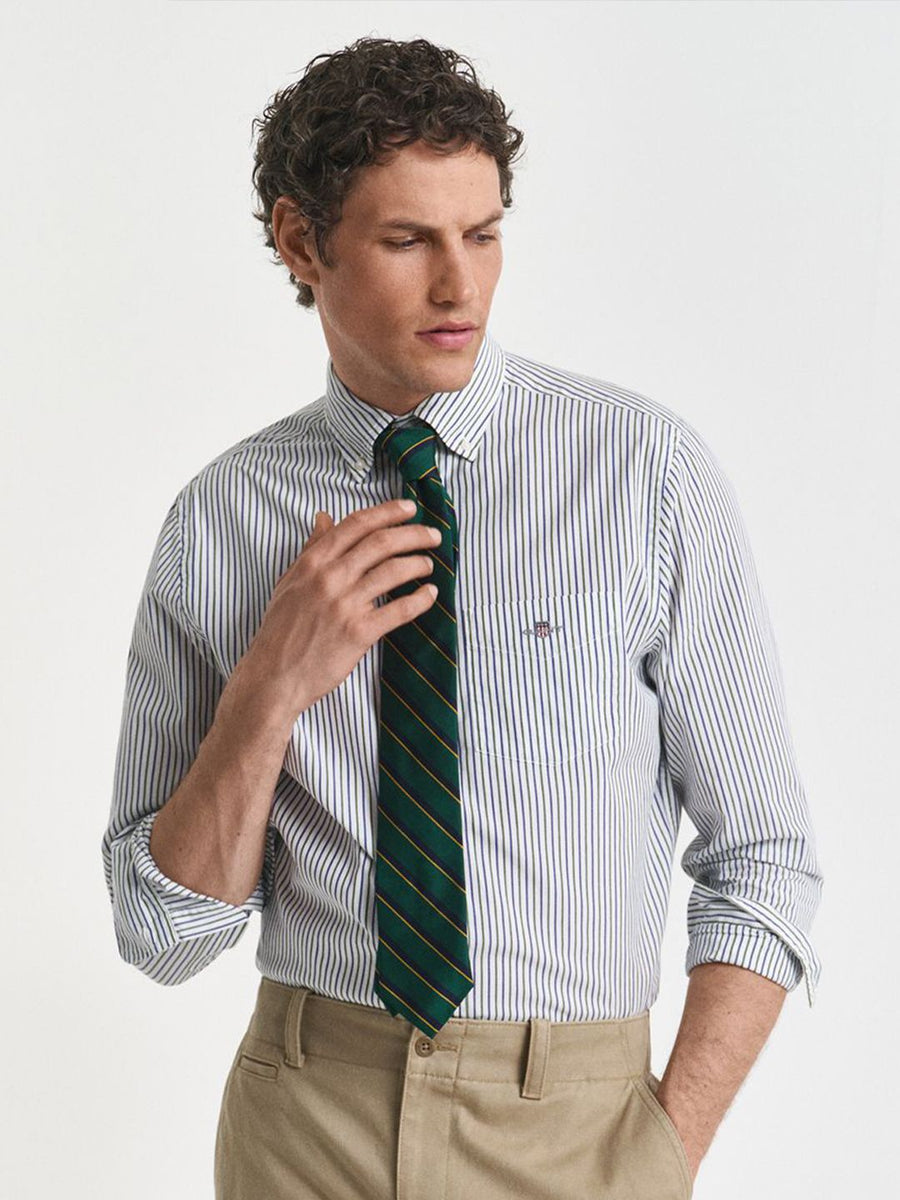 GANT Classic Striped Spread Collar Cotton Shirt