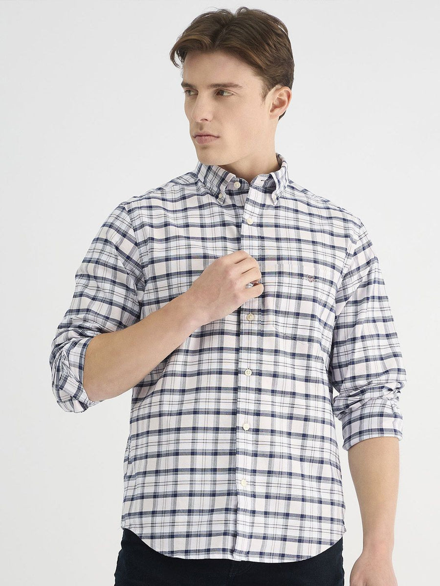 GANT Men Button-Down Classic Oxford Check Cotton Casual Shirt