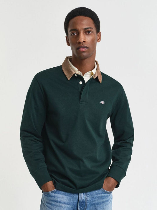 GANT Men Solid Polo Collar Cotton T-shirt