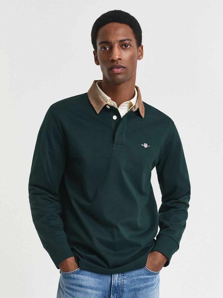 GANT Men Solid Polo Collar Cotton T-shirt