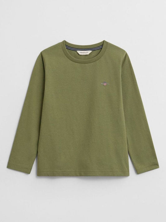 GANT Boys Solid Round Neck Cotton T-shirt