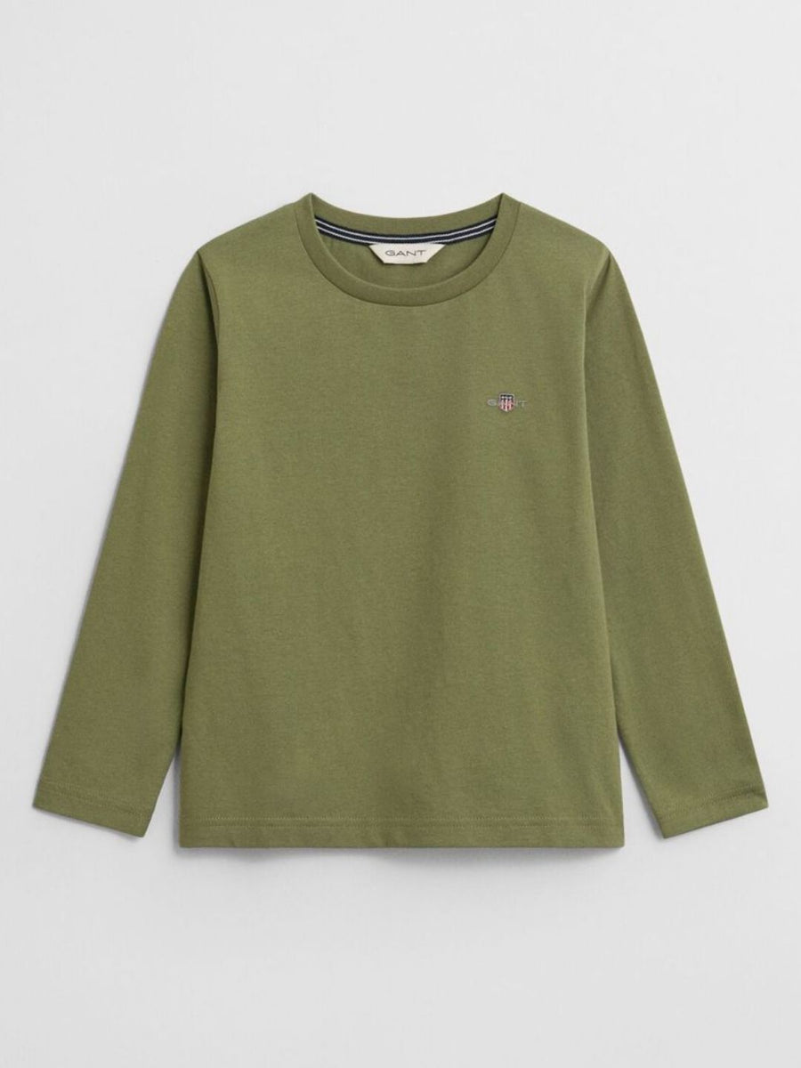 GANT Boys Solid Round Neck Cotton T-shirt