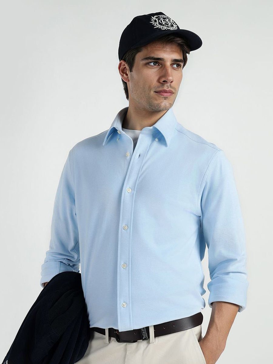 GANT Men Relaxed Fit Solid Spread Collar Formal Shirt