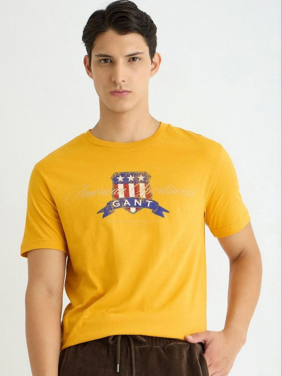 GANT Graphic Printed Pure Cotton T-shirt