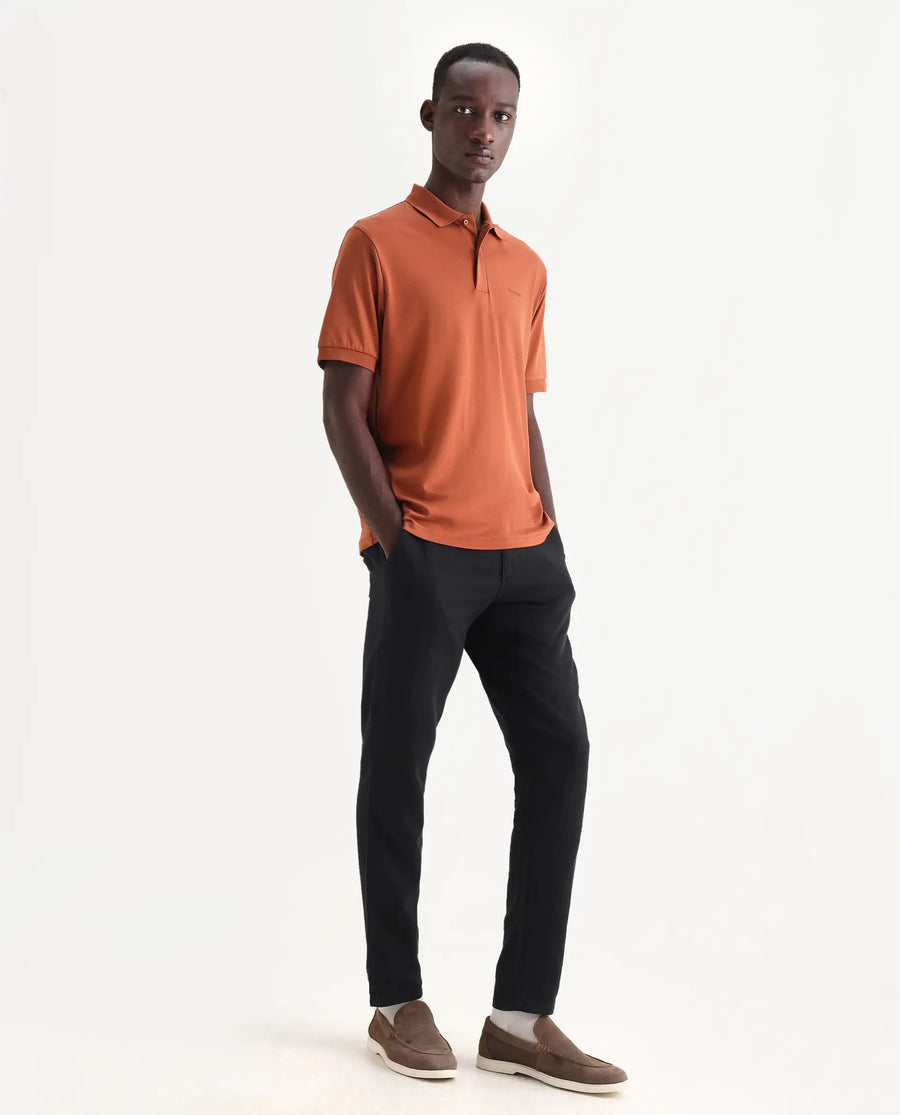 Rare Rabbit Men's Pastor-3 Black Cotton Plain Regular Fit Trouser
