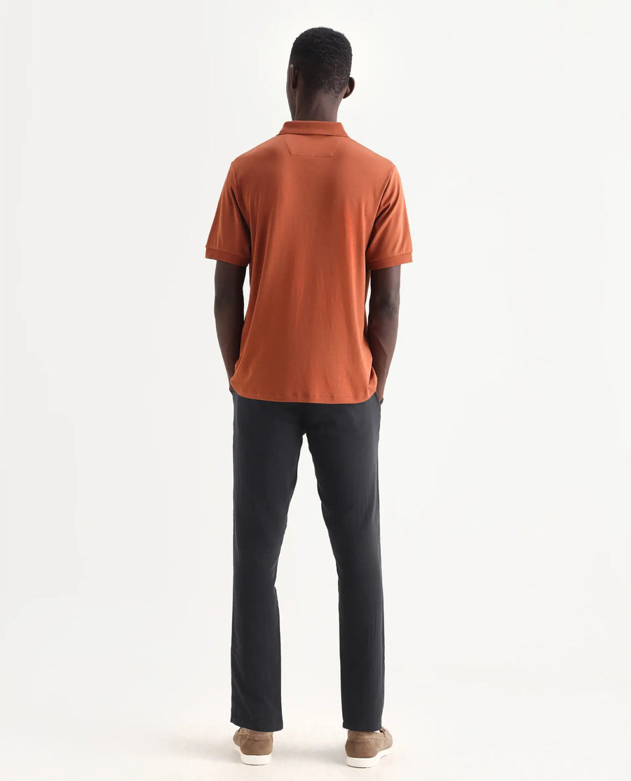 Rare Rabbit Men's Pastor-3 Black Cotton Plain Regular Fit Trouser