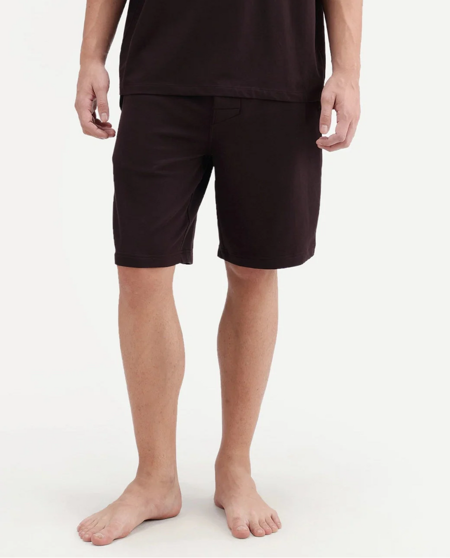 Rare Rabbit Men's Pont Dark Brown Cotton Oversized Above Knee Shorts