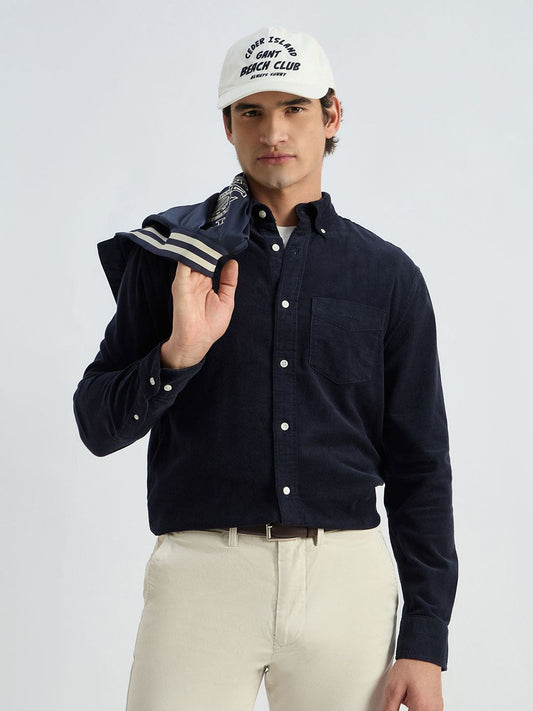 GANT Textured Button-Down Collar Corduroy Cotton Casual Shirt