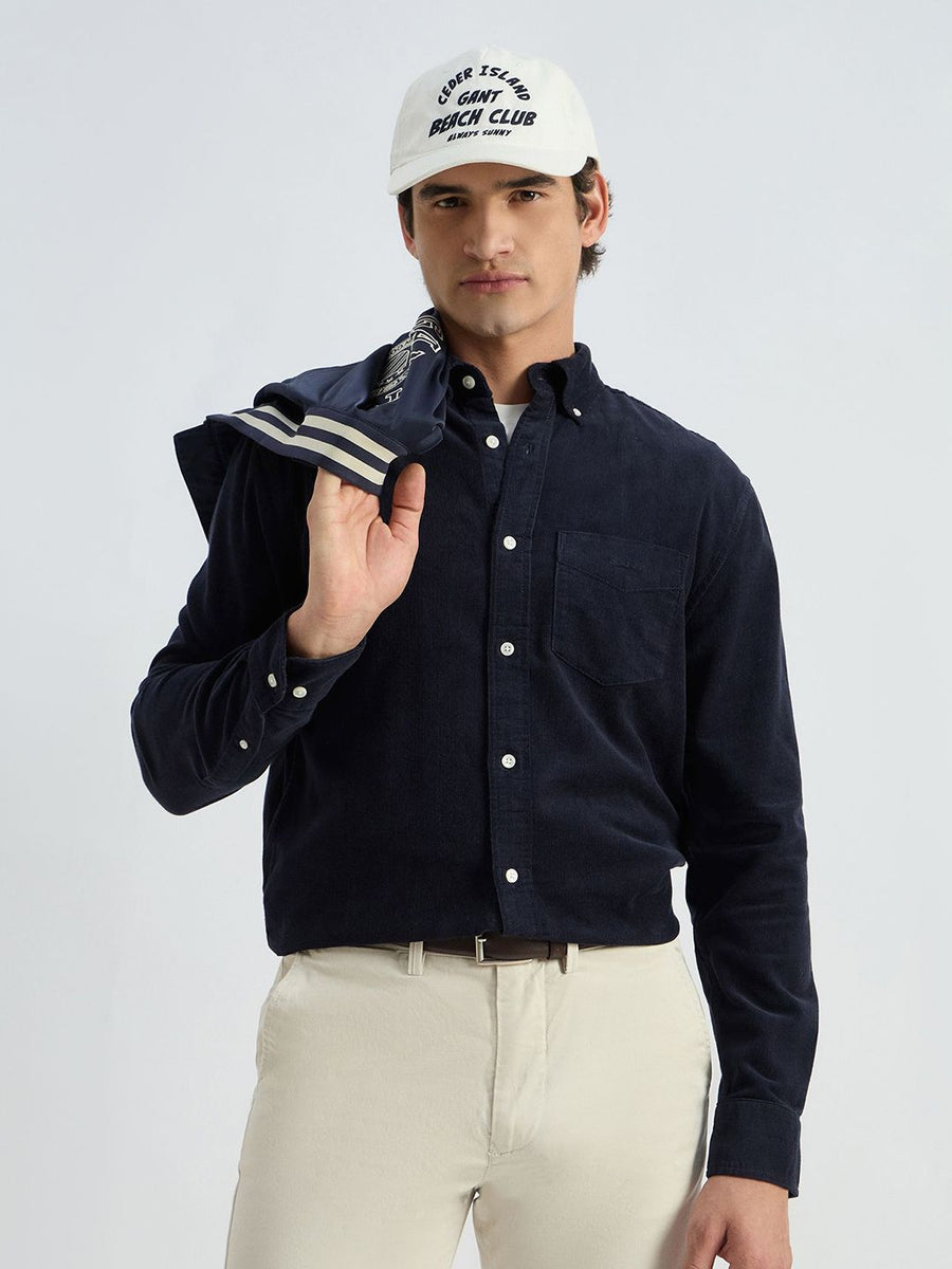 GANT Textured Button-Down Collar Corduroy Cotton Casual Shirt