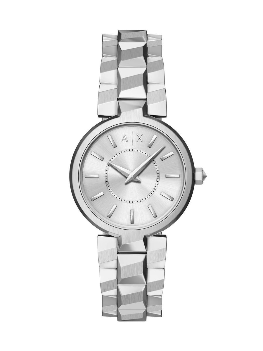 Armani Exchange Women Brass Dial & Stainless Steel Straps Analogue Watch AX4405