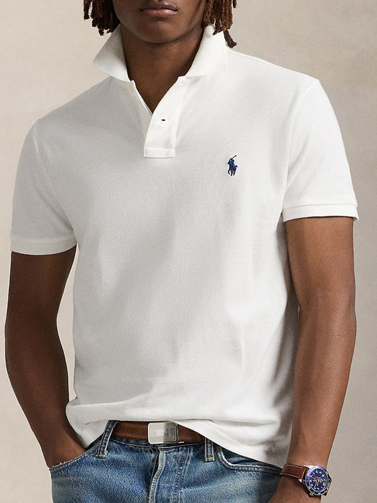 Polo Ralph Lauren Embroidered Logo Pure Cotton Custom Slim Fit Polo T-shirt