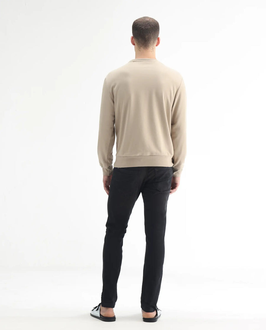 Rare Rabbit Men's Ray Black Cotton Plain Hawk Slim Fit Jeans