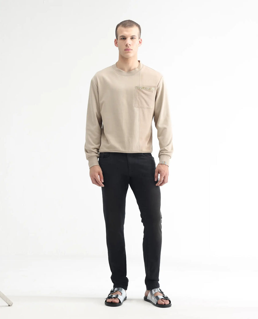 Rare Rabbit Men's Ray Black Cotton Plain Hawk Slim Fit Jeans