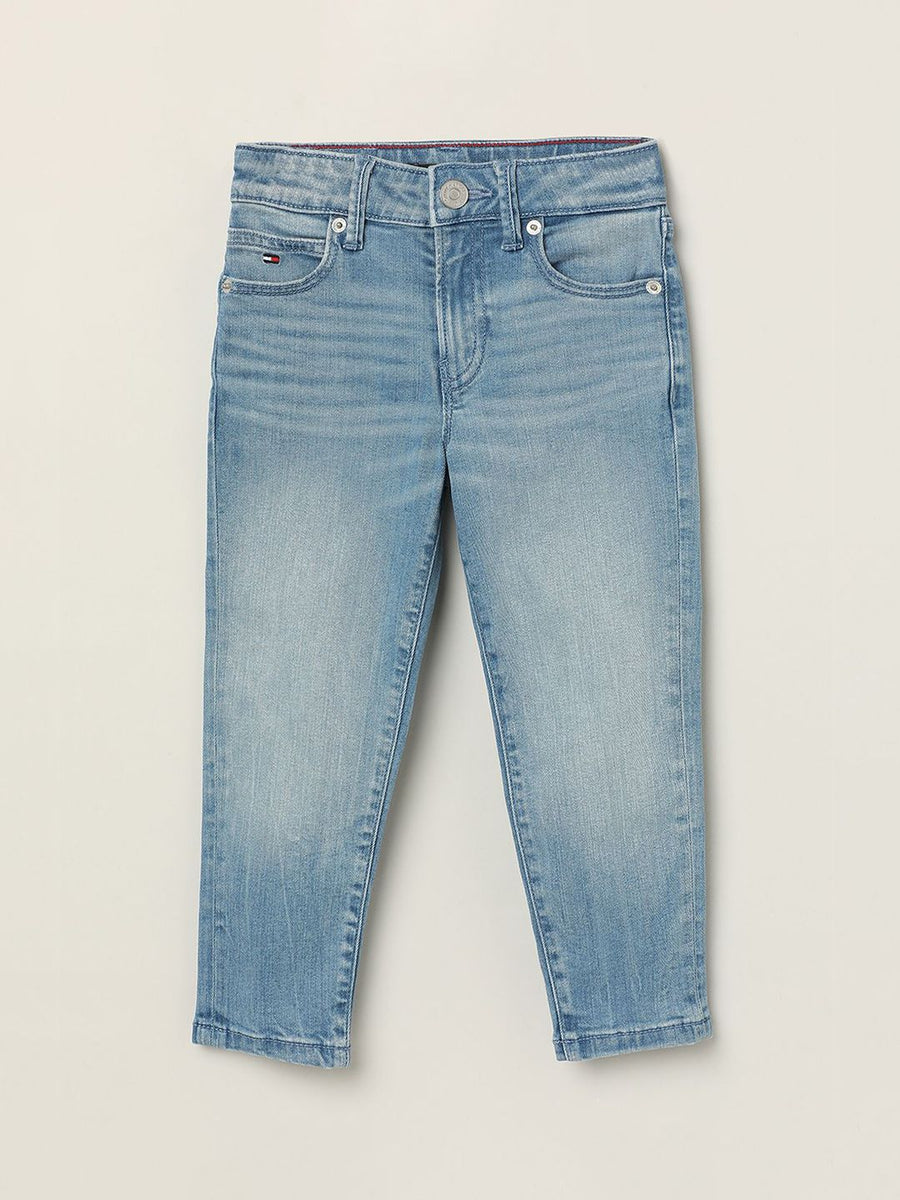 Tommy Hilfiger Boys Straight Fit Light Fade Jeans