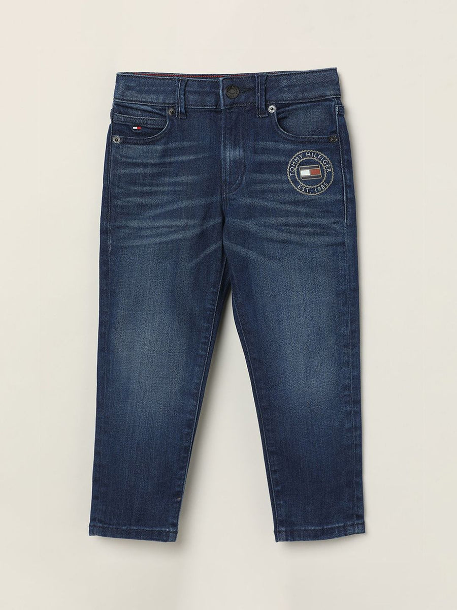 Tommy Hilfiger Boys Straight Fit Light Fade Jeans