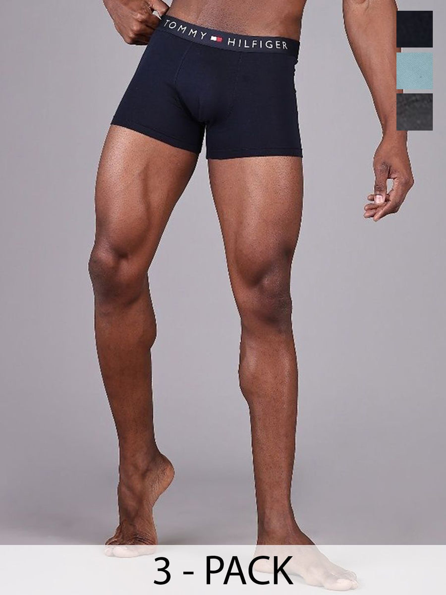 Tommy Hilfiger Pack Of 3 Mid-Rise Outer Elasticated Antimicrobial Short Trunk - S25HMUW018