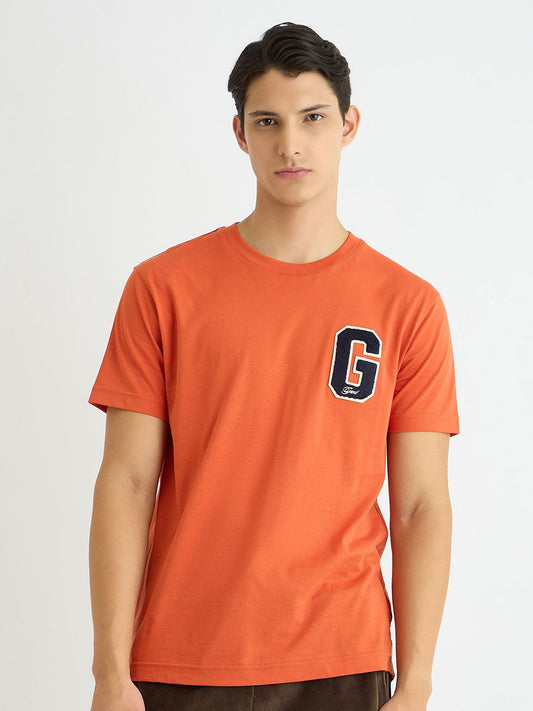 GANT Typography Printed Round Neck Pure Cotton T-shirt