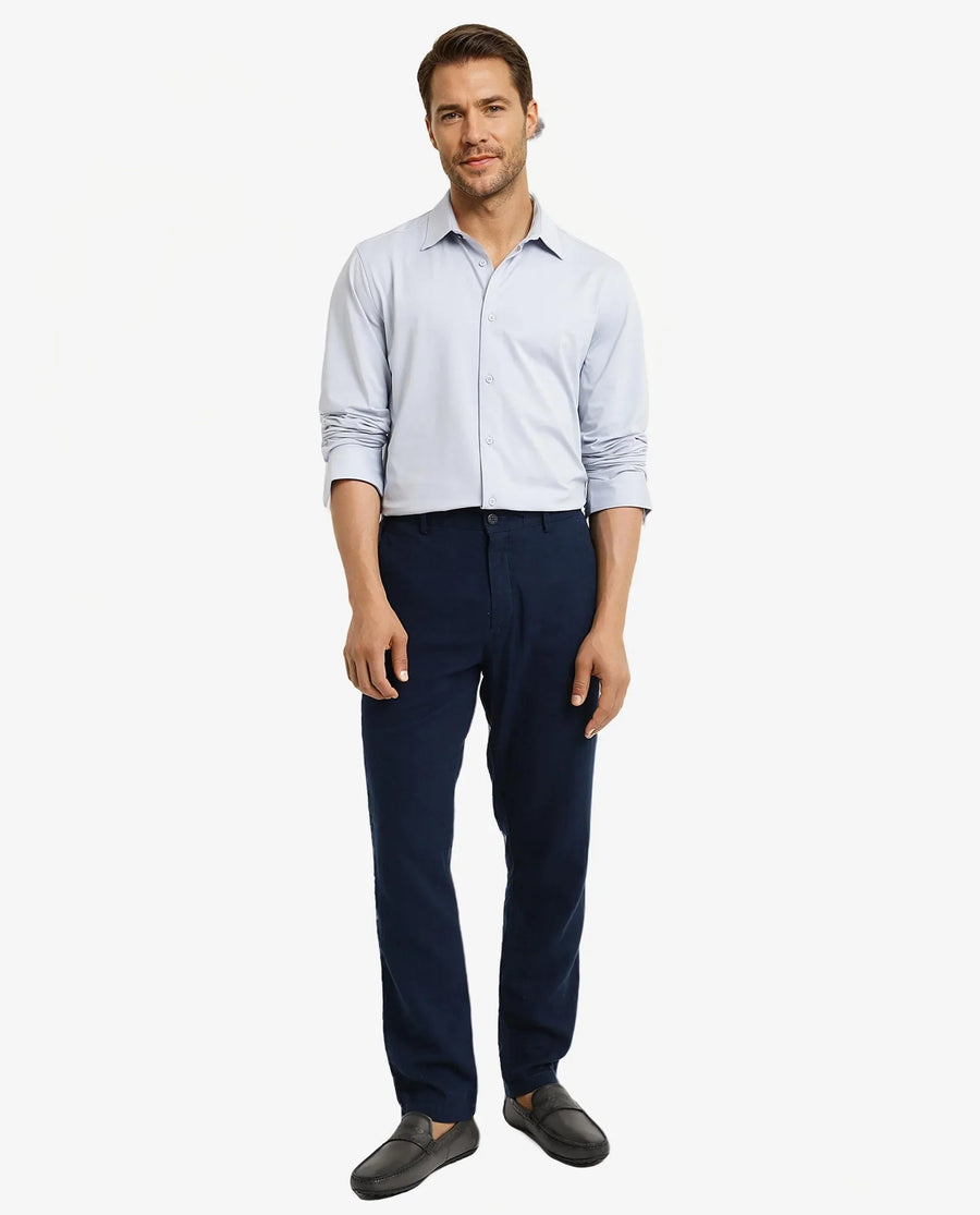 Rare Rabbit Men's Cotton Blend Plain Regular Fit Full Sleeve Collared Shirt
