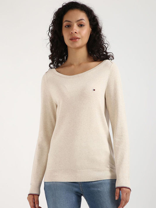 Tommy Hilfiger Women Boat Neck Cotton Pullover