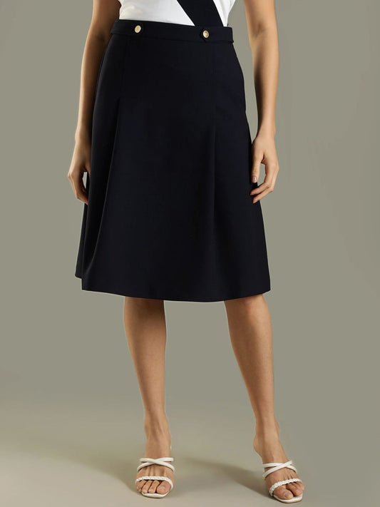 Tommy Hilfiger Women Mid Rise Flared Midi Skirts