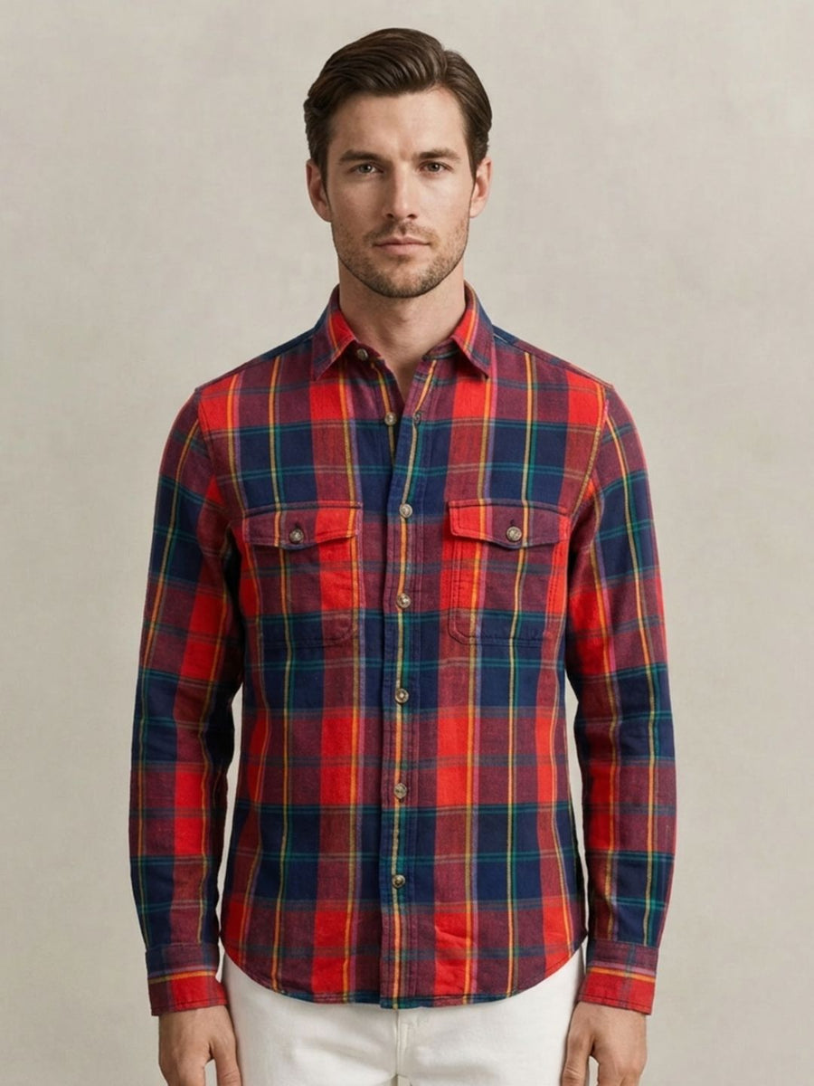 Gant Men Multicolor Checked Regular Fit Pure Cotton Shirt