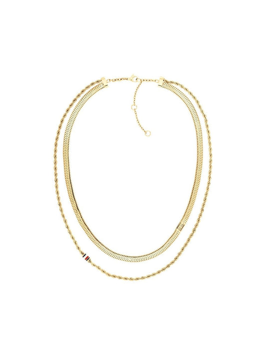 Tommy Hilfiger Layered Set Gold-Plated Necklace