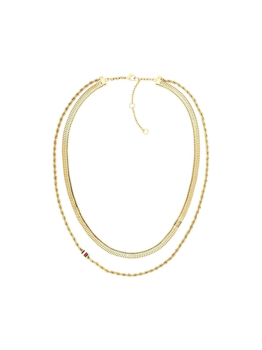 Tommy Hilfiger Layered Set Gold-Plated Necklace