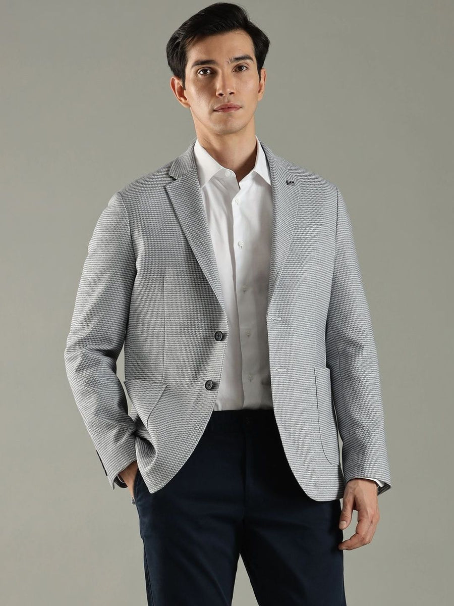 Tommy Hilfiger Textured Single Breasted Blazer