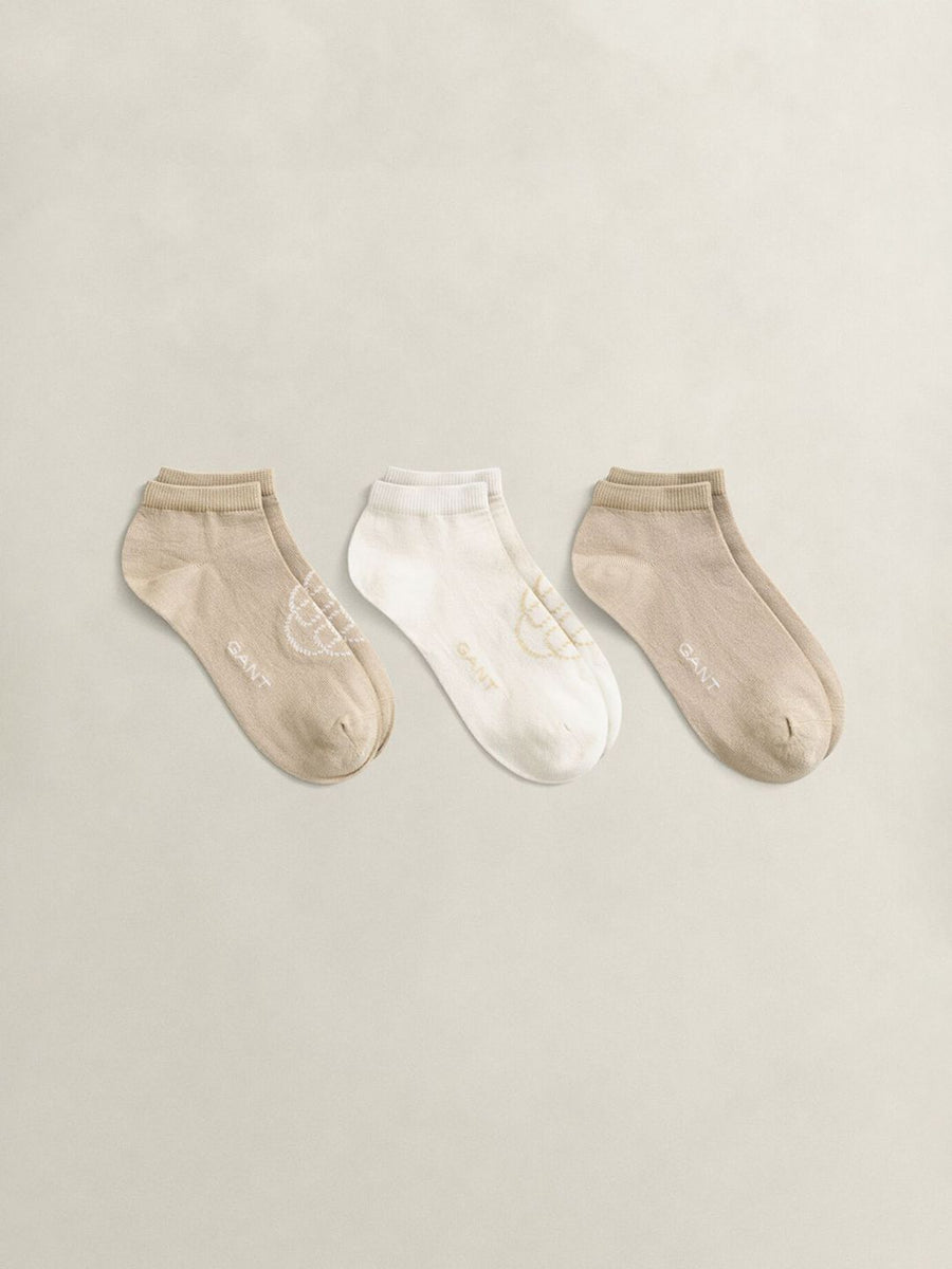 Gant Women Multicolour Printed Ankle Length Monogram Socks Pack of 3