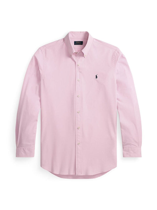 Polo Ralph Lauren Men Pink Custom Fit Stretch Poplin Shirts