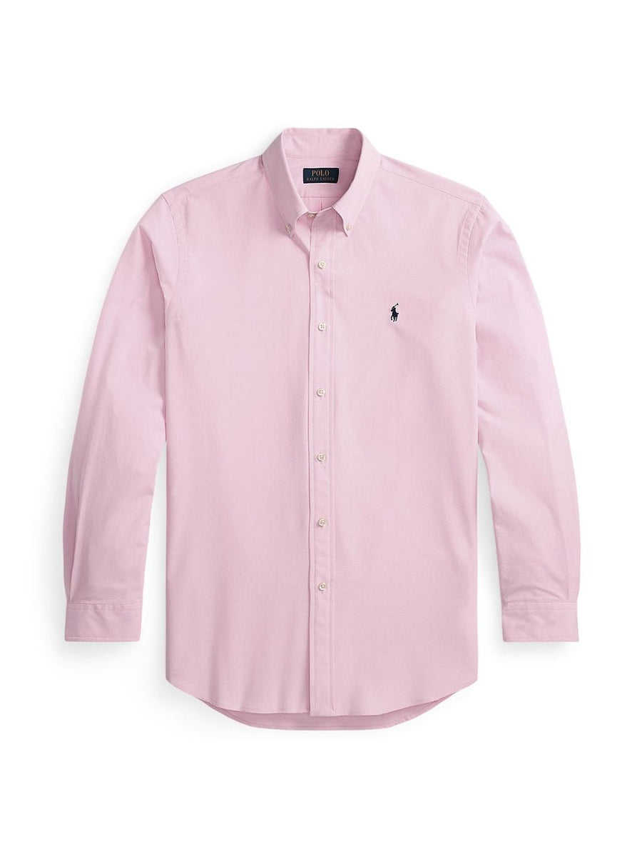Polo Ralph Lauren Men Pink Custom Fit Stretch Poplin Shirts