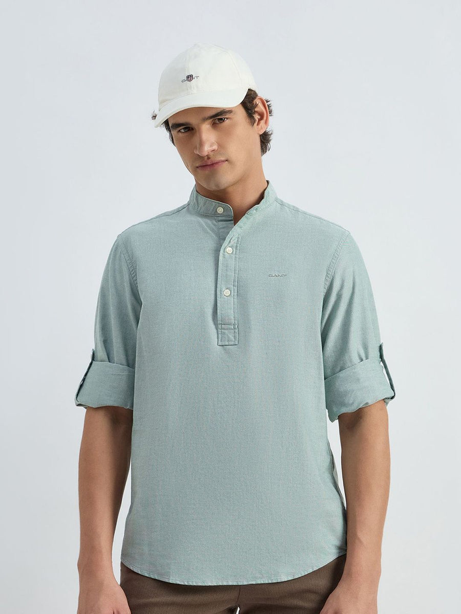 GANT Band Collar Regular Fit Cotton Casual Shirt