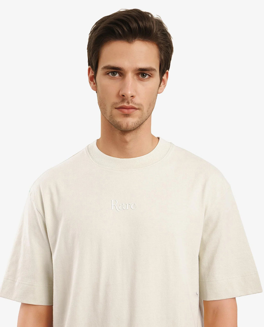 Rare Rabbit Men's Yoko Pastel Green Cotton Graphic Print Oversized Fit Half Sleeve Crew Neck T-Shirt