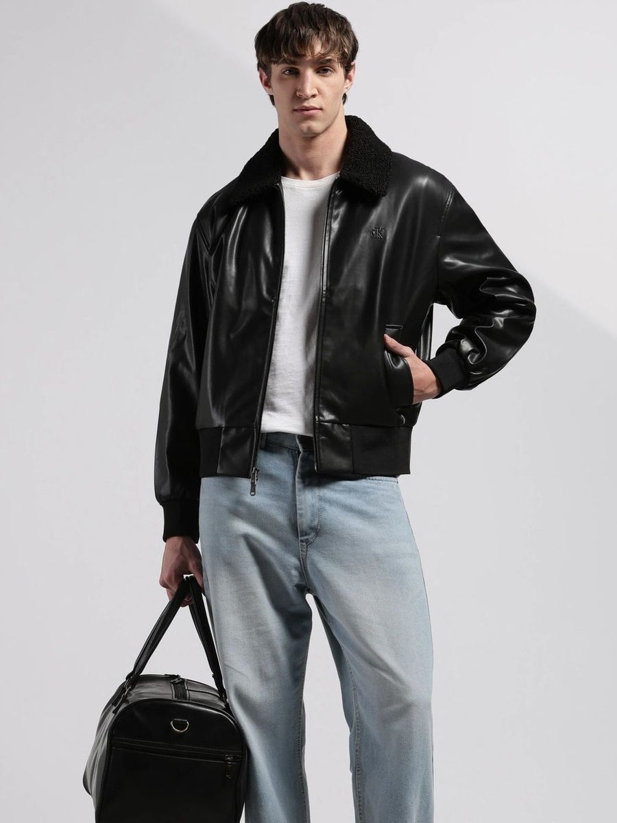 Calvin Klein Jeans Men Brand Logo Bomber Jacket