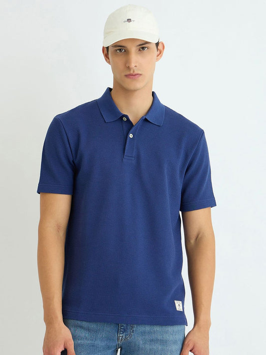 GANT Self Design Polo Collar T-shirt