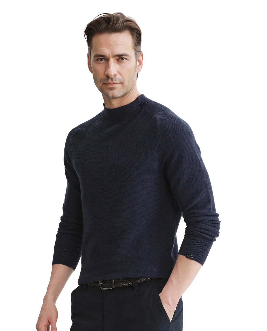 Rare Rabbit Men's Viscose Blend Plain Regular Fit Full Sleeve High Neck Sweater