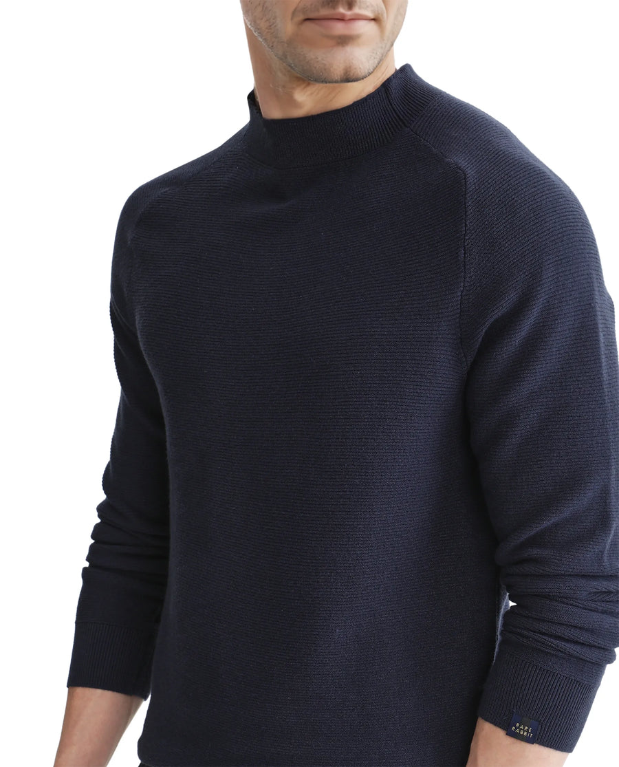 Rare Rabbit Men's Viscose Blend Plain Regular Fit Full Sleeve High Neck Sweater