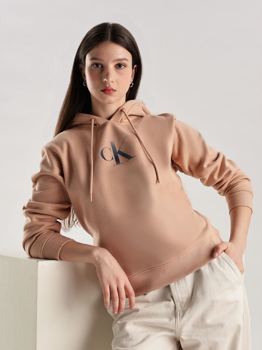 Calvin Klein Jeans Women Printed Hooded Sweatshirt