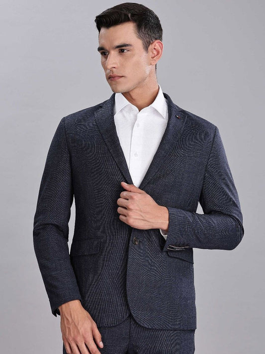 Tommy Hilfiger Textured Single-Breasted Formal Blazer